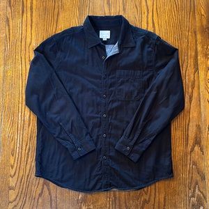 American Eagle men’s casual button down, black